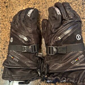 Swany SX-43 Tri-Plex Black Leather Men's Snowboard/Ski Gloves